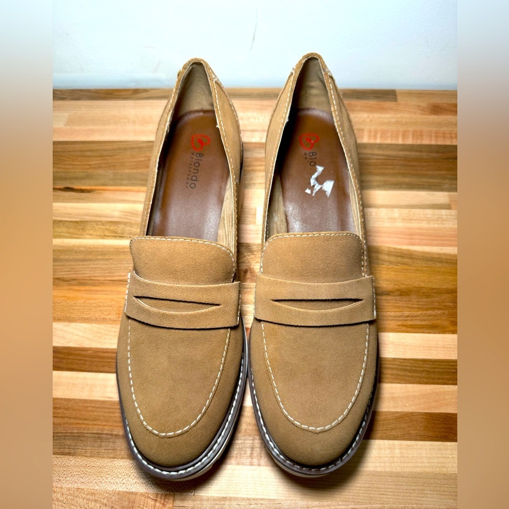 Blondo Women's Waterproof Tan Dulce Loafer NWOT Condition Sz 11